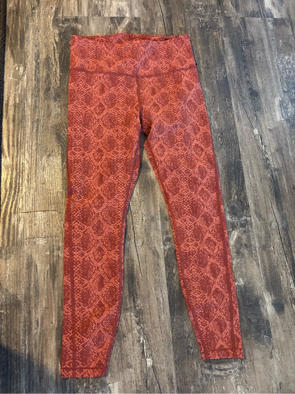 Athleta Red Snake-Print Leggings